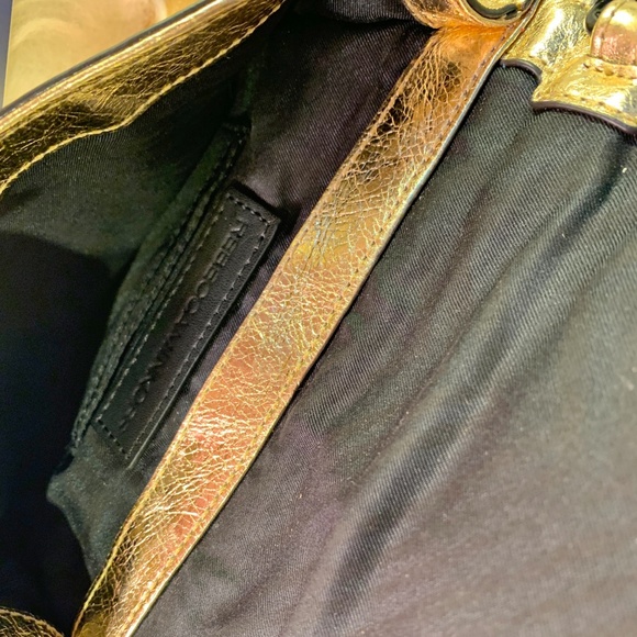 *NEW* REBECCA MINKOFF Love Crossbody Gold Gunmetal - Picture 3 of 5